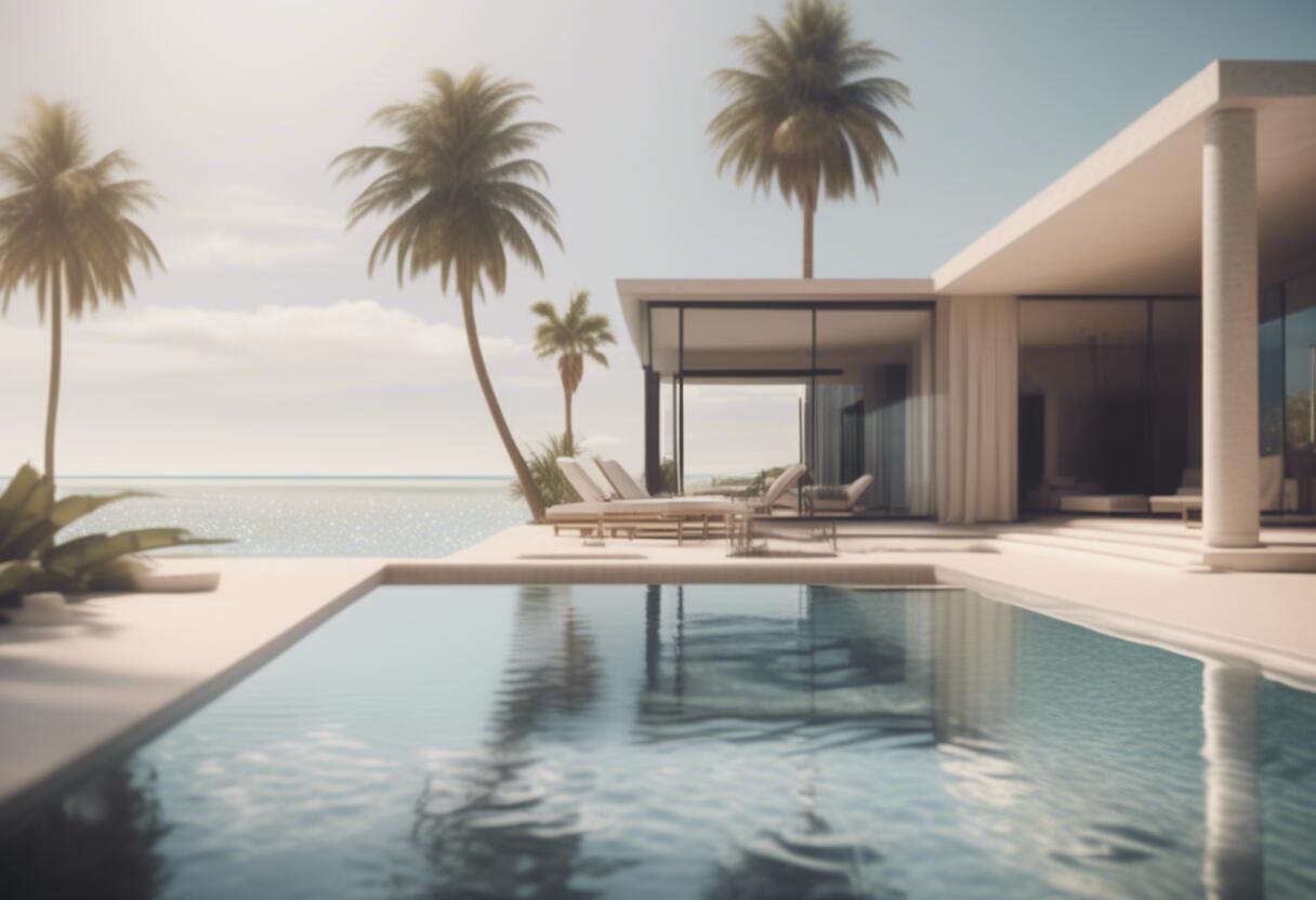 Piscine avec plage immergée